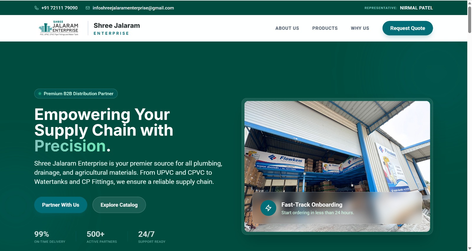 Shree Jalaram Enterprises Website Screenshot
